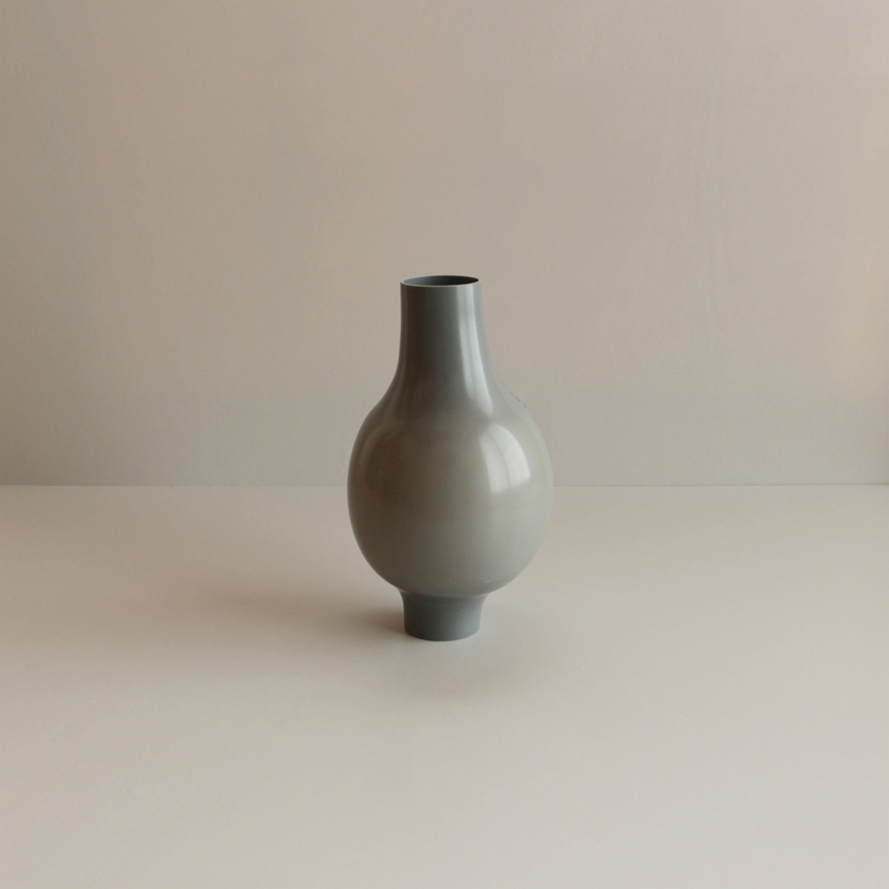 plastic pipes used to distribute water transformed into hand blown vases