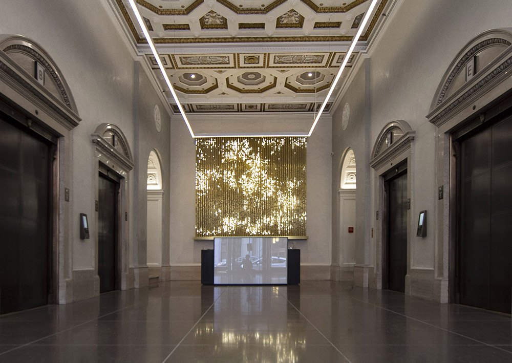 SOFTlab creates light organ by layering an array of LED-filled brass pipes stratus