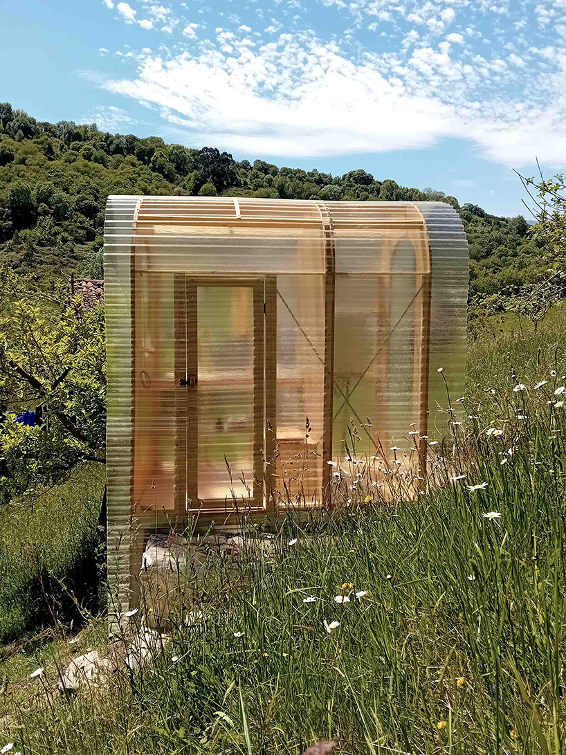 nico goebel's thegoodviewloo is a translucent bathroom in the spanish countryside