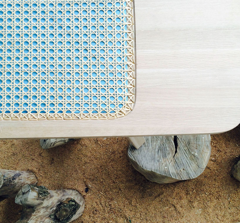 tim defleur embeds an ancestral technique into his contemporary oza bench