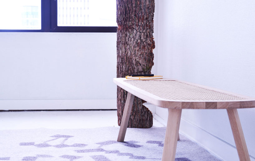 tim defleur embeds an ancestral technique into his contemporary oza bench