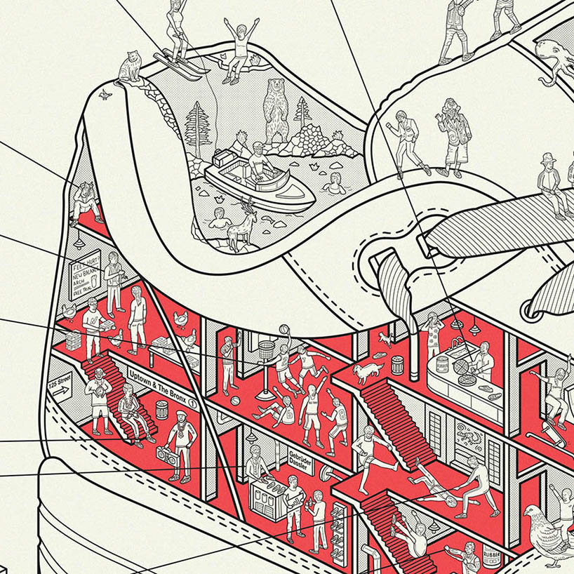 dorothy releases a cutaway print of NIKE's iconic air max 1 designboom