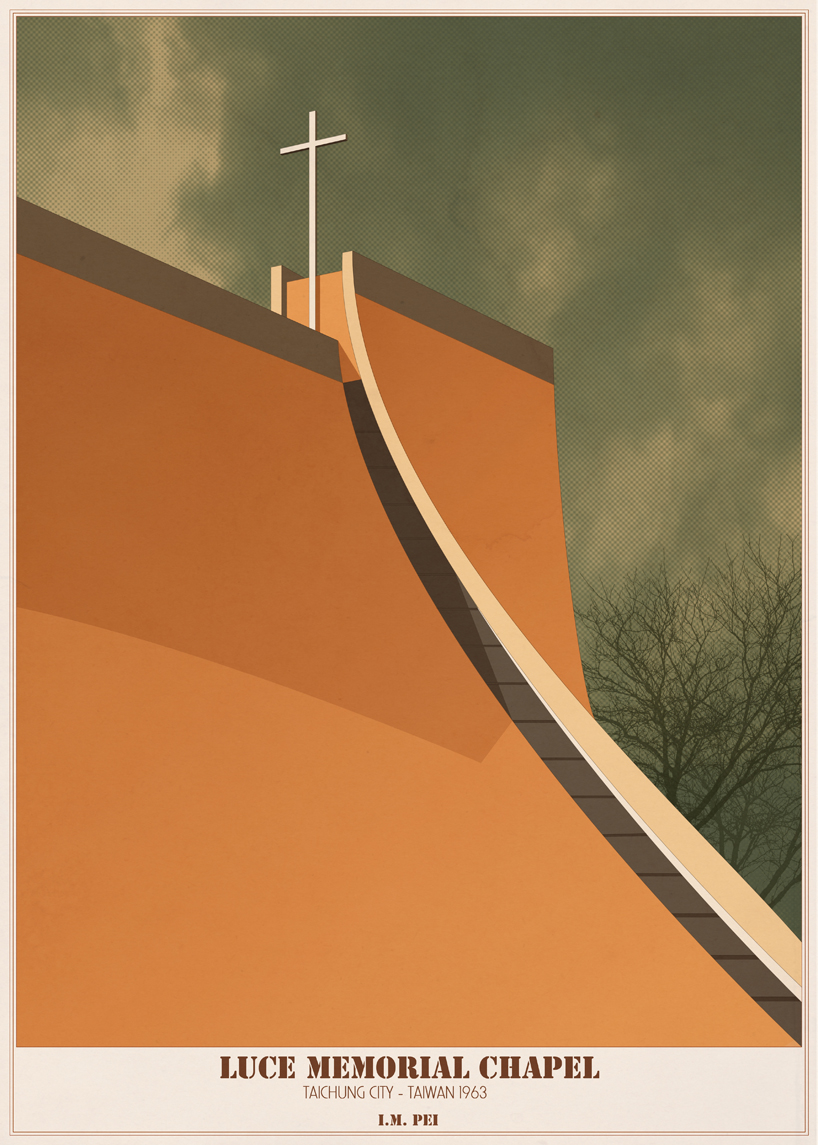 'sacred spaces' by andre chiote depicts religious architecture as graphic illustrations designboom