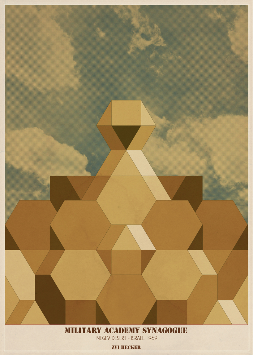 'sacred spaces' by andre chiote depicts religious architecture as graphic illustrations designboom