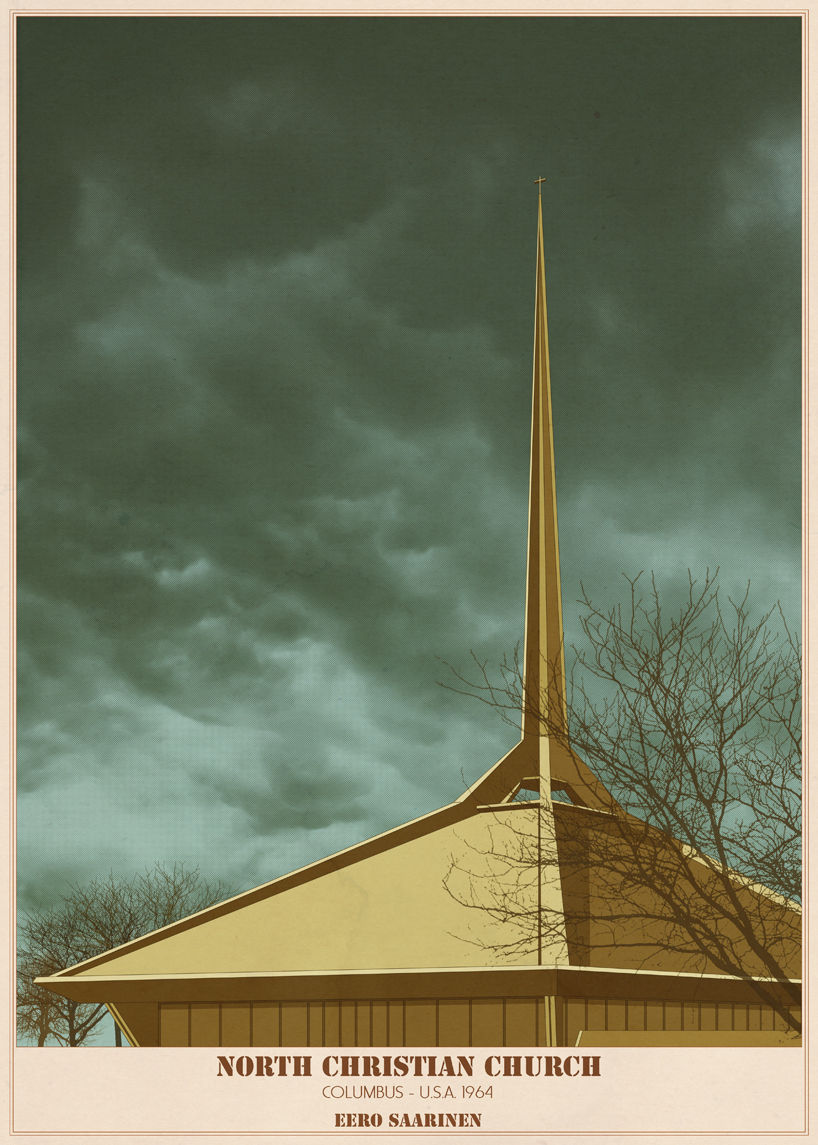 'sacred spaces' by andre chiote depicts religious architecture as graphic illustrations designboom