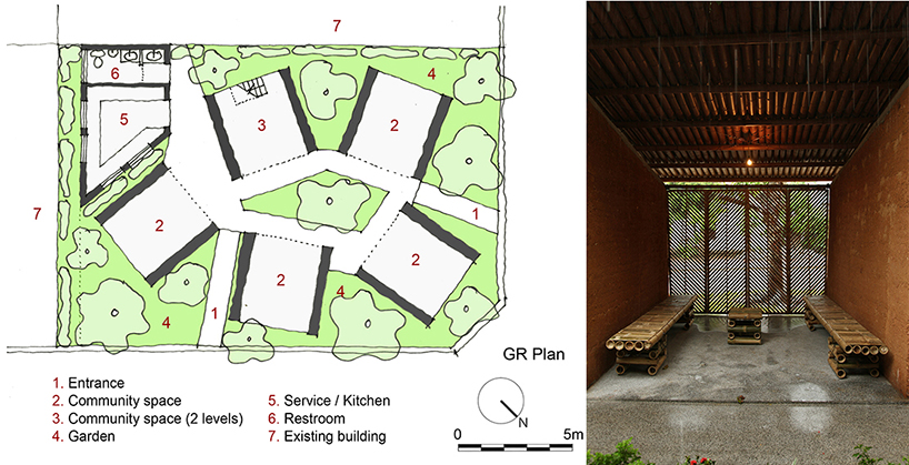 H&P architects: sustainable bamboo, earth and stone pavilion - 11