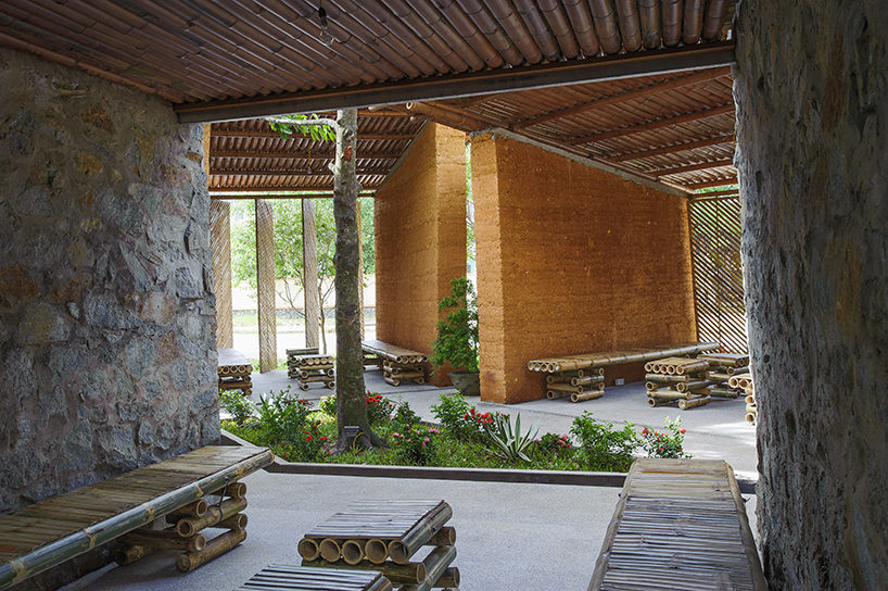 H&P architects: sustainable bamboo, earth and stone pavilion - 3