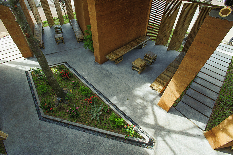 H&P architects: sustainable bamboo, earth and stone pavilion - 5