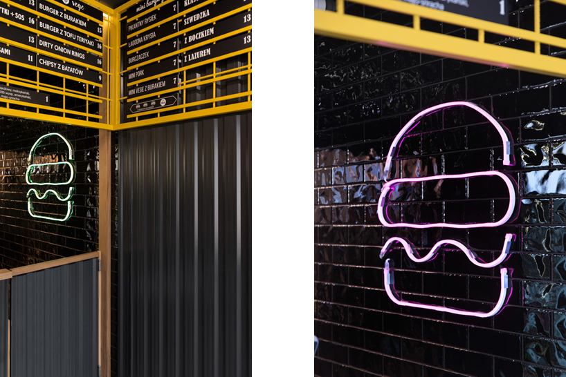 mode:lina uses 300 PVC pipes to decorate burger spot in poznań designboom