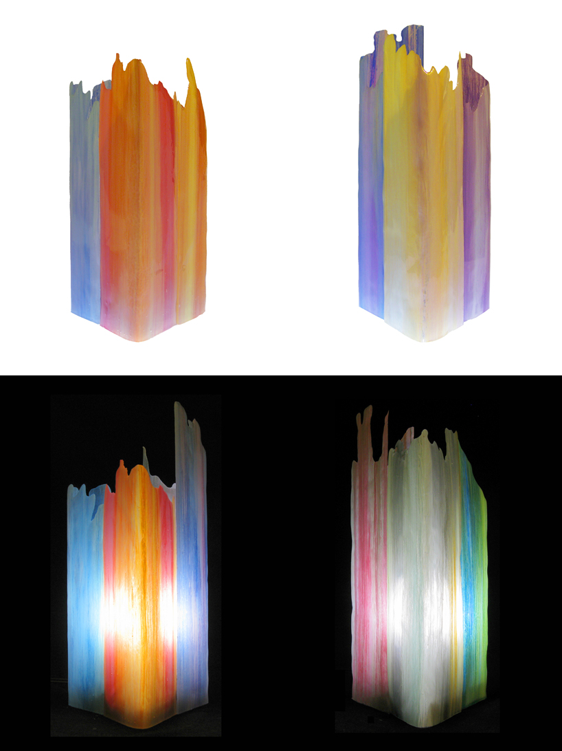 painterly spectrum resin lamps taeg nishimoto