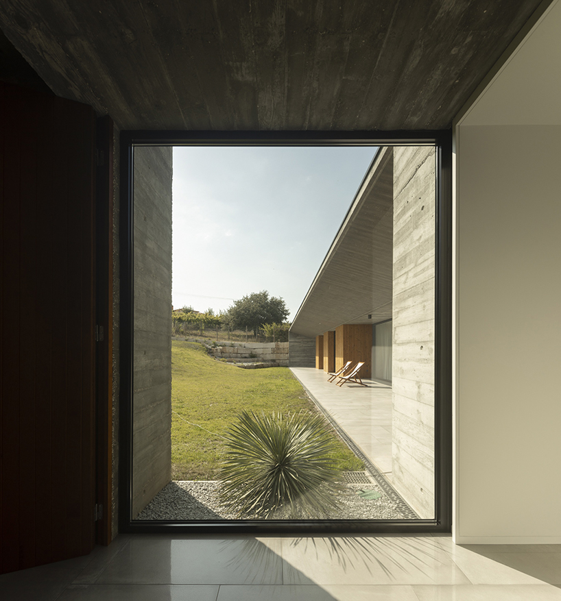 contaminar designs an l shape concrete house surrounded by olive trees in porto de mos 5