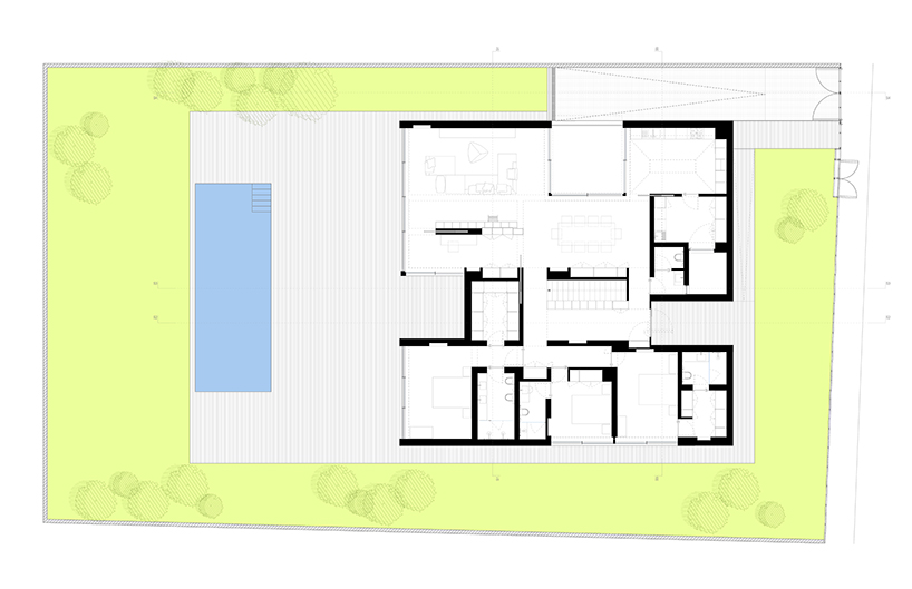 spaceworkers designs a 'house for books' with a monolithic roof in rural portugal designboom