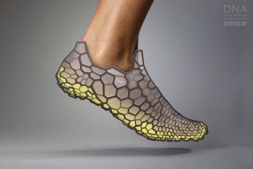 DNA 3D printed shoe concept by pensar