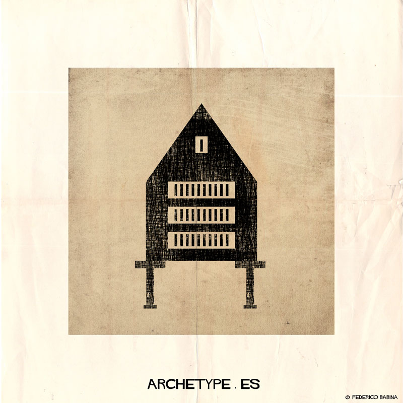 federico babina illustrates a world without architects in new 'archetype' series