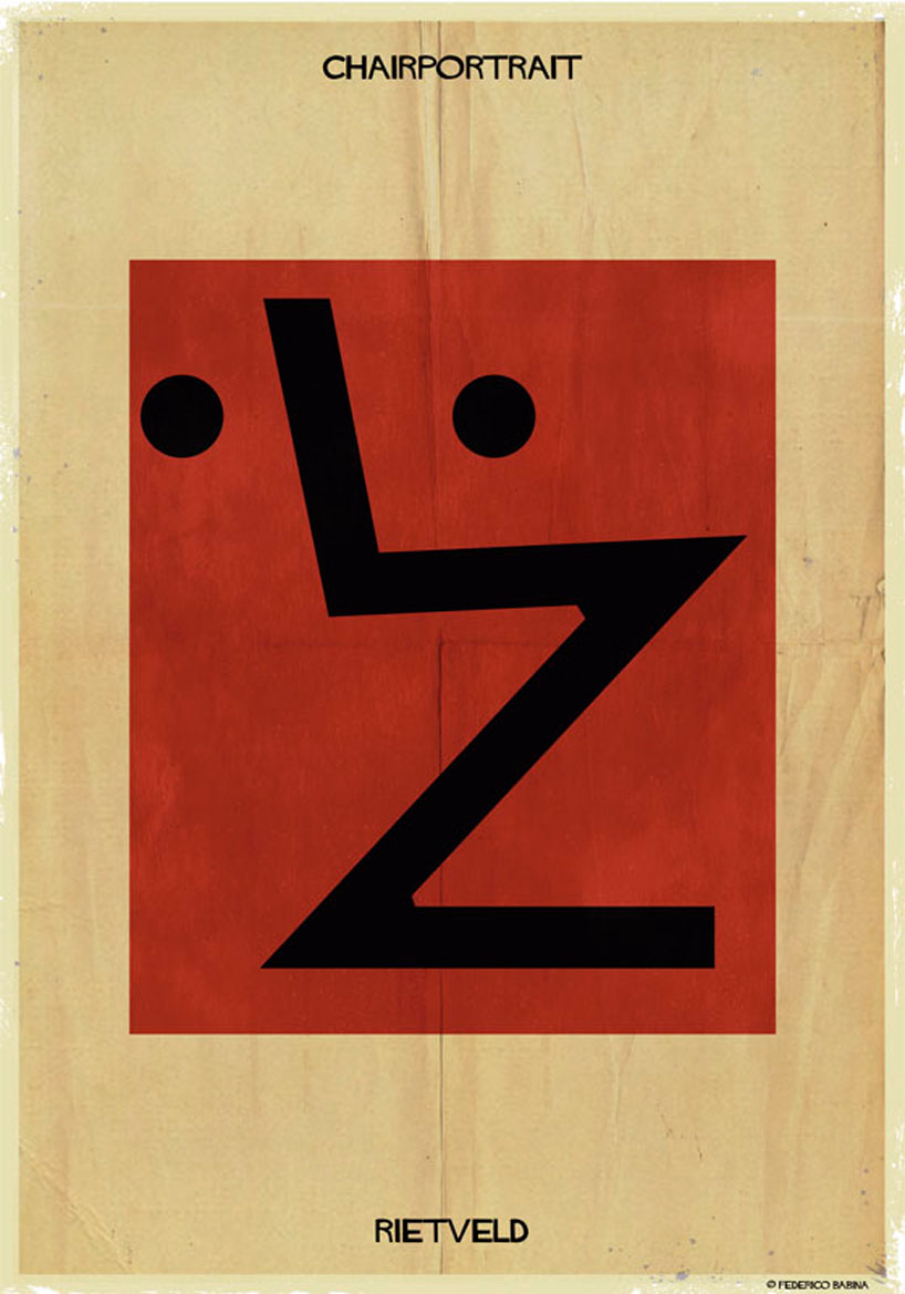 federico babina imagines iconic chairs as expressive faces in latest illustration series