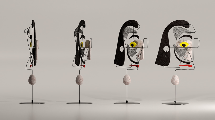 federico babina’s ambiguous wirefaces portraits reconstruct cultural icons' identities with wire & voids
