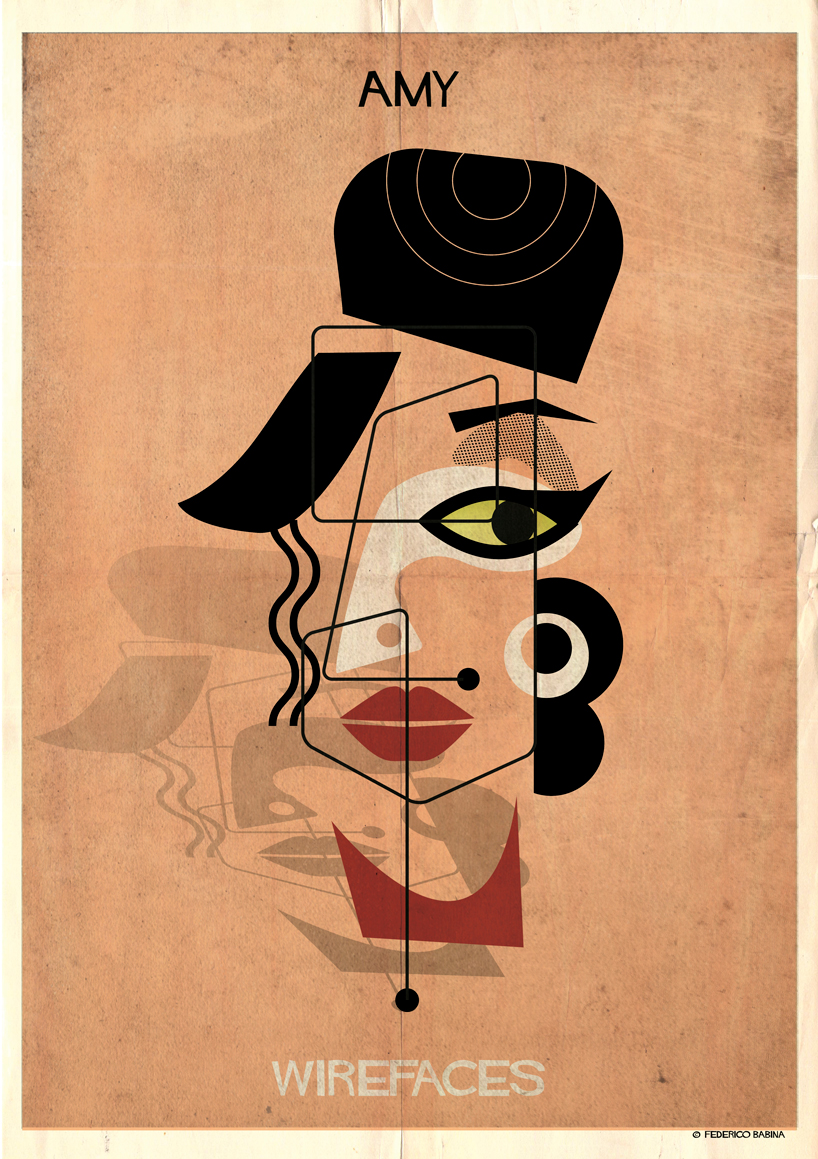 federico babina’s ambiguous wirefaces portraits reconstruct cultural icons' identities with wire & voids