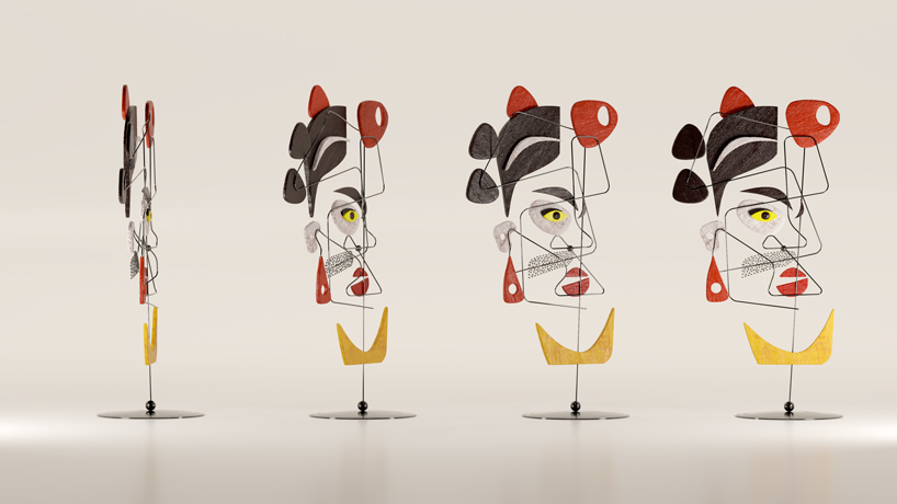 federico babina’s ambiguous wirefaces portraits reconstruct cultural icons' identities with wire & voids