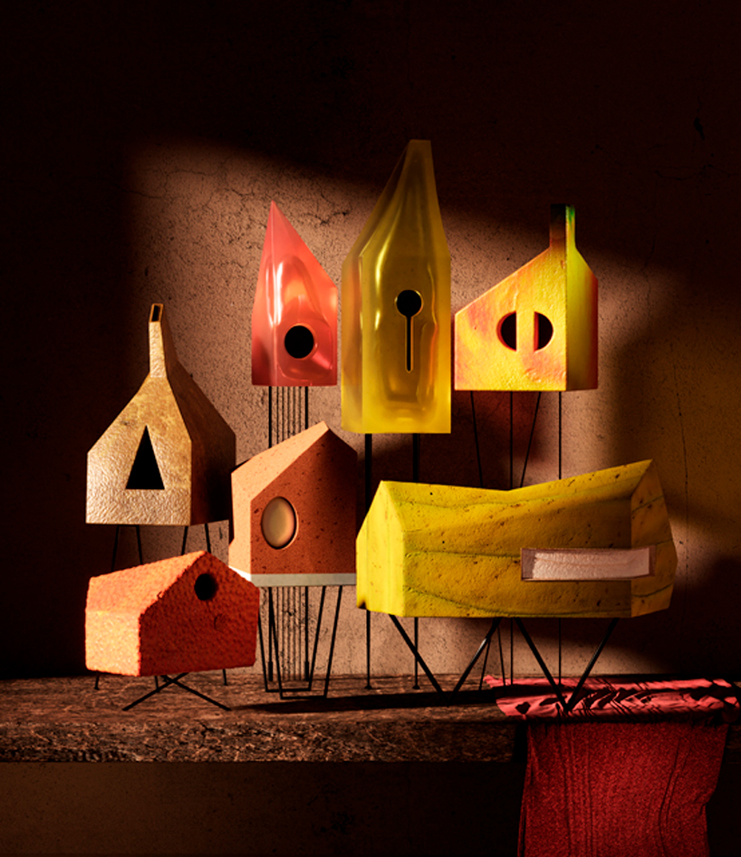 federico babina's architectural theatre transforms structures into vivid characters