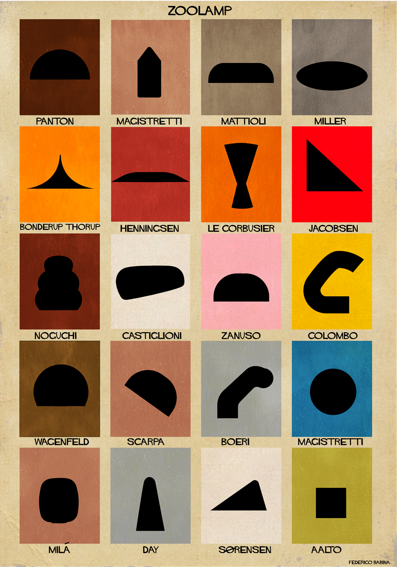 federico babina reimagines iconic designer lamps as animals in latest illustration series ZOOLAMP