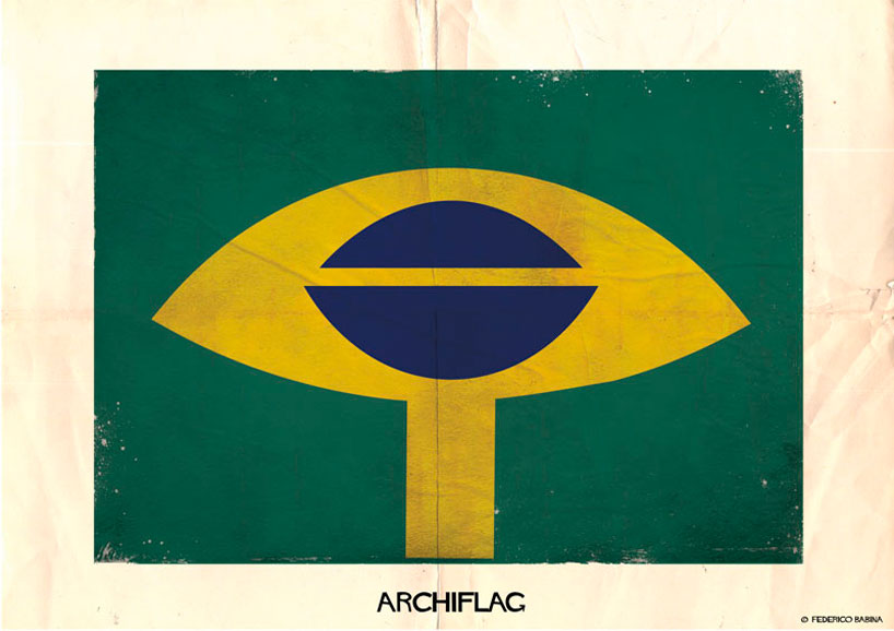 national flags composed of architectures transcend borders in federico babina's illustrations