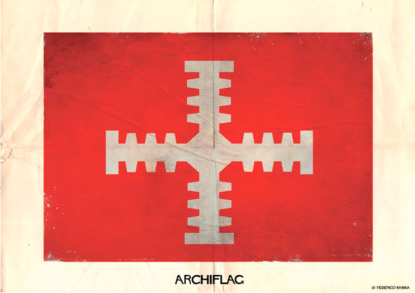 national flags composed of architectures transcend borders in federico babina's illustrations