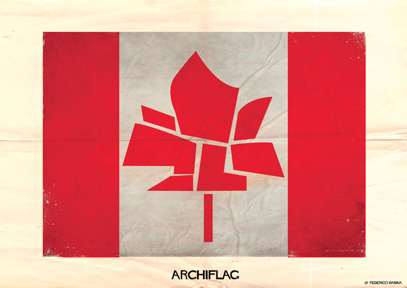 national flags composed of architectures transcend borders in federico babina's illustrations