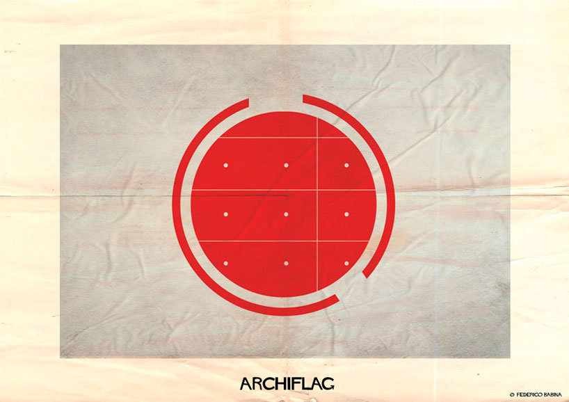 national flags composed of architectures transcend borders in federico babina's illustrations