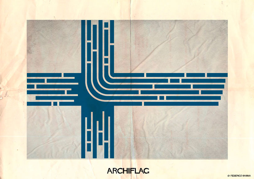 national flags composed of architectures transcend borders in federico babina's illustrations