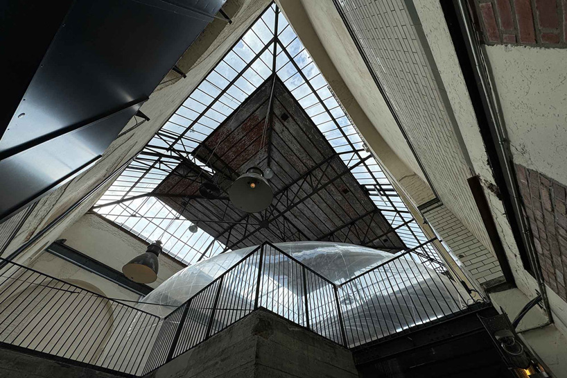 transparent volume by plastique fantastique inhales and exhales within coal mine in genk