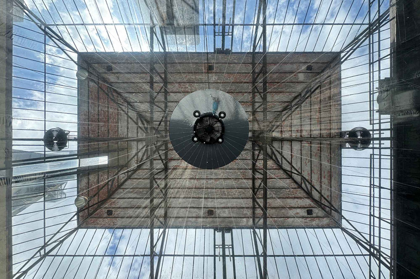 transparent volume by plastique fantastique inhales and exhales within coal mine in genk