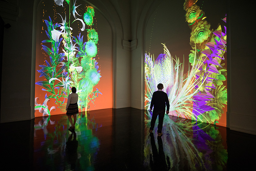 miguel chevalier creates a digital kingdom of flowers in latest exhibit