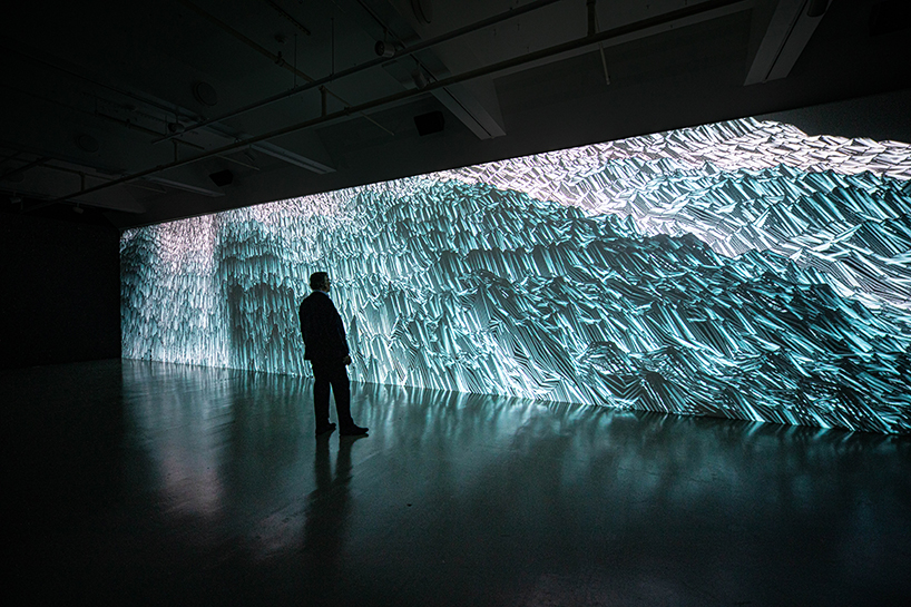 oscillations by miguel chevalier transforms music into colorful moving graphics designboom