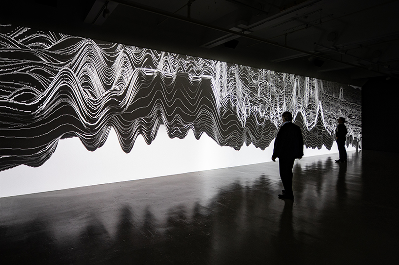 oscillations by miguel chevalier transforms music into colorful moving graphics designboom