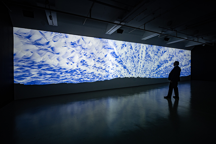 oscillations by miguel chevalier transforms music into colorful moving graphics designboom