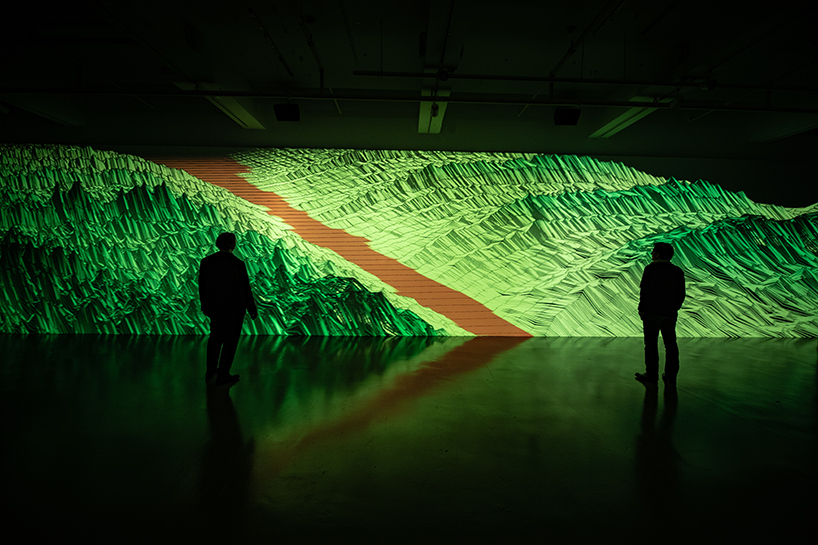 oscillations by miguel chevalier transforms music into colorful moving graphics designboom