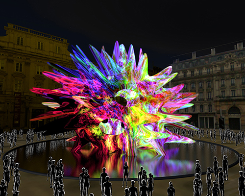 moura, chevalier + schilingi envision monumental virus-like installation within urban centers