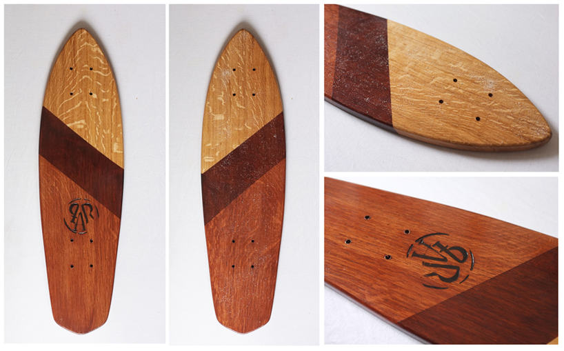 la a wooden handcrafted cruiser