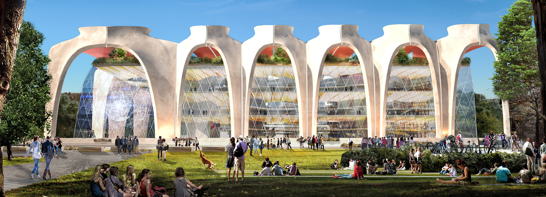 GAD proposes organic structure of arcades for istanbul technical university library