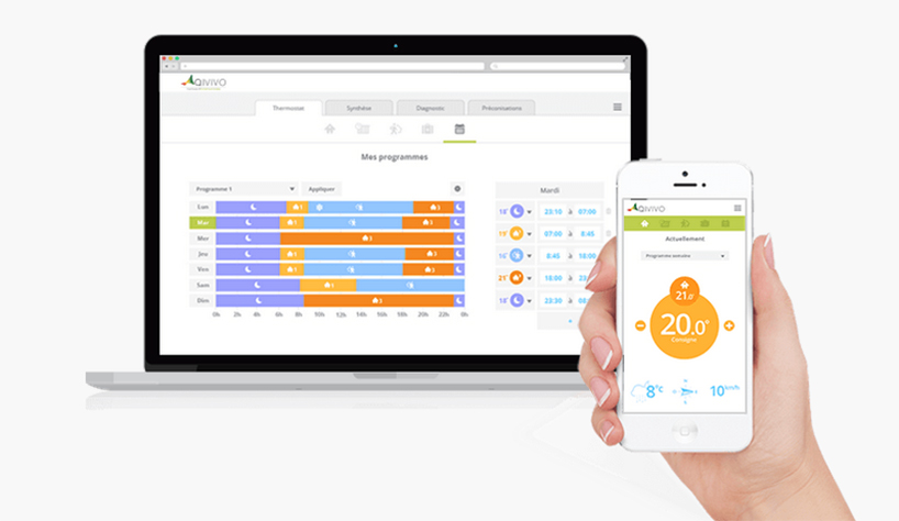 Qivivo smart thermostat designboom