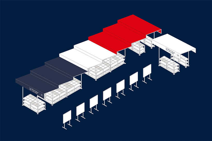studio 5•5's modular pop-up factory adapts configurations at élysée palace courtyard