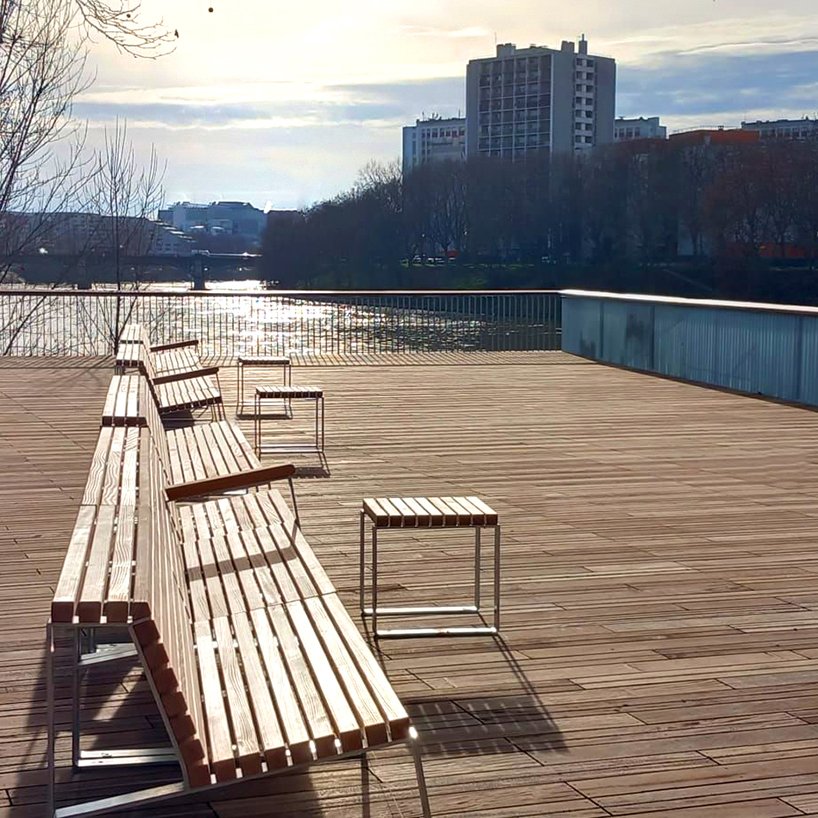furniture for public spaces of the olympic village paris 