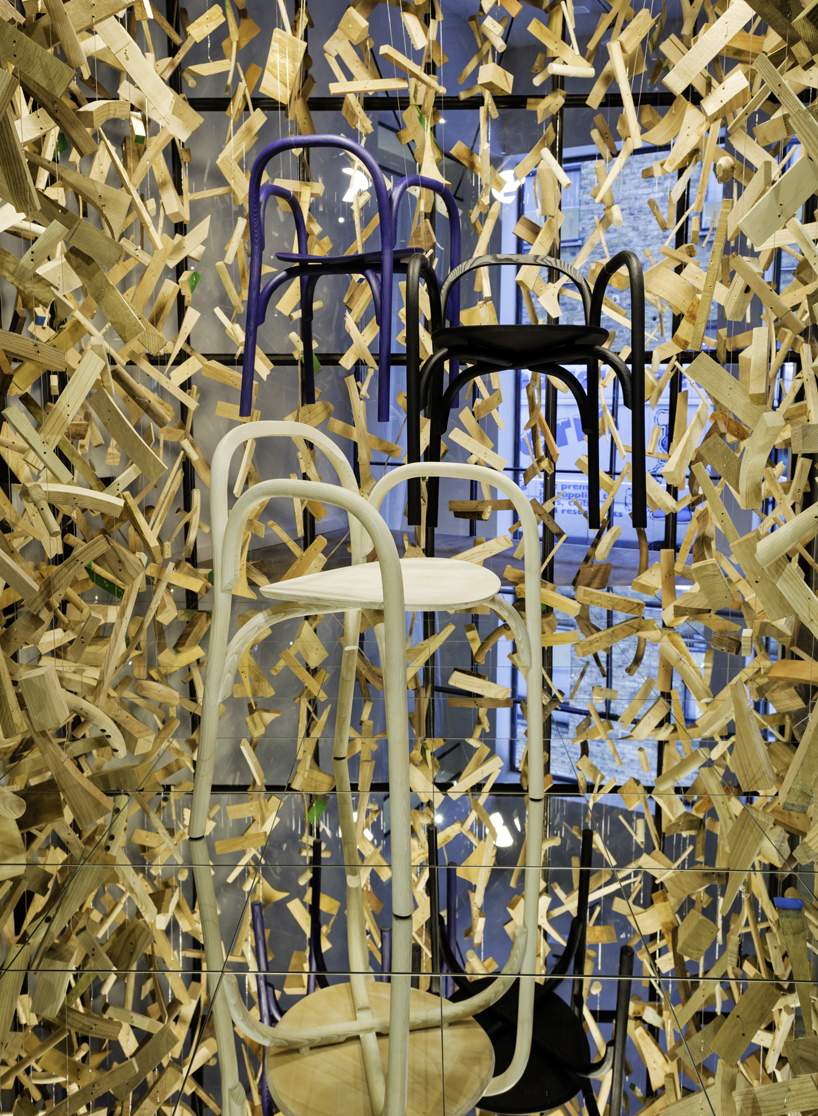 samuel wilkinson brace chair installation london design festival designboom