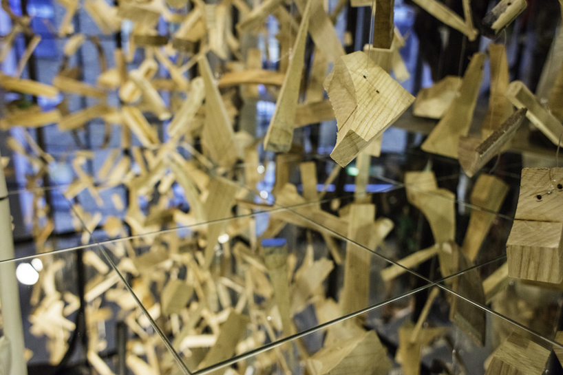 samuel wilkinson brace chair installation london design festival designboom