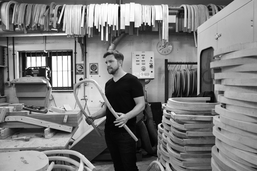 samuel wilkinson brace chair installation london design festival designboom