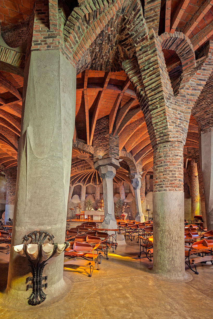 david cardelús gaudi crypt colonia guell designboom