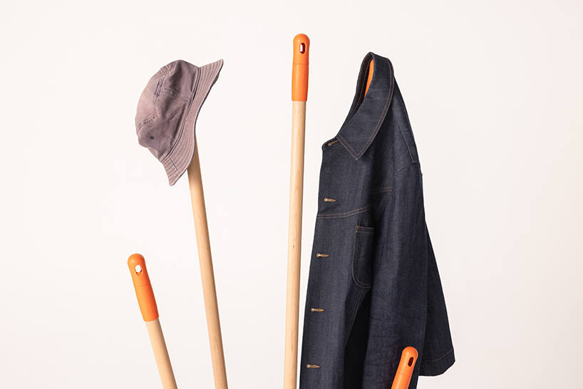 five hardware store brooms sculpt playful coatrack by clark bardsley design - 6