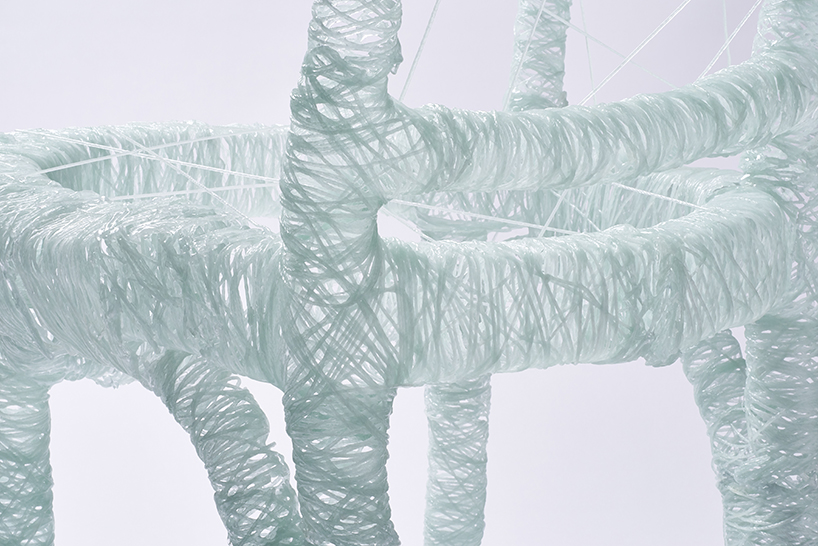 takt project sets fibreglass-shell chair in flames to uncover the underlying value of design