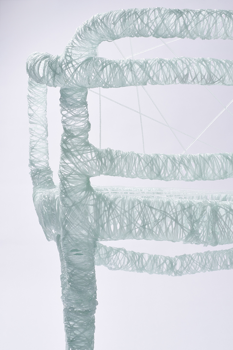 takt project sets fibreglass-shell chair in flames to uncover the underlying value of design