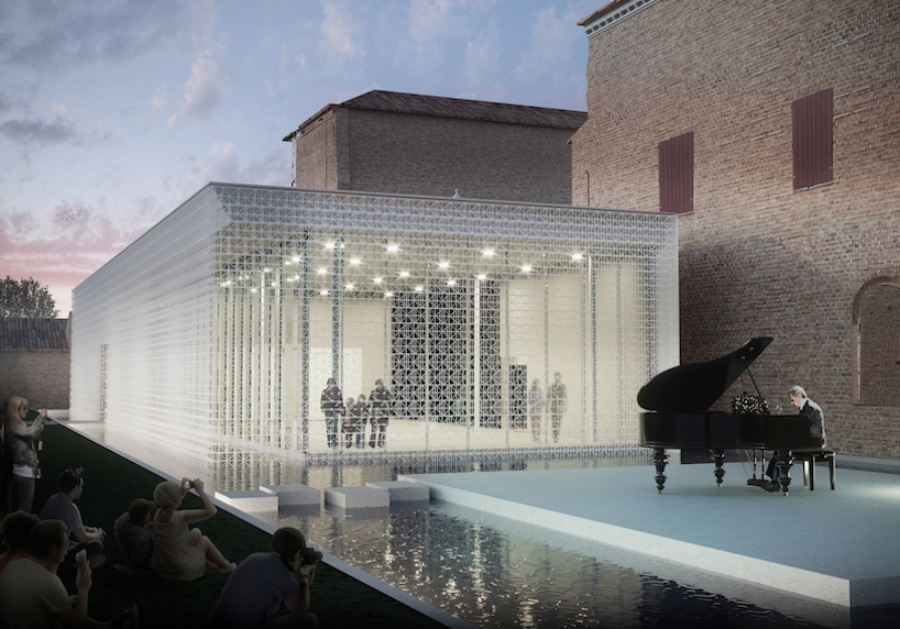 DAP studio proposes glass and metal box to enlarge historical modern art gallery in italy